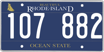 RI license plate 107882