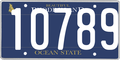 RI license plate 10789