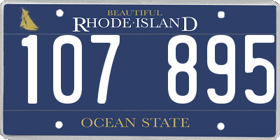 RI license plate 107895