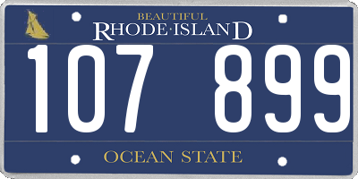 RI license plate 107899