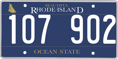 RI license plate 107902