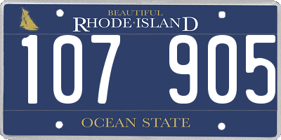 RI license plate 107905