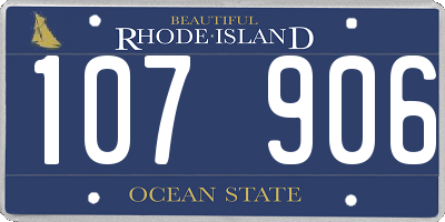 RI license plate 107906