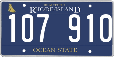 RI license plate 107910