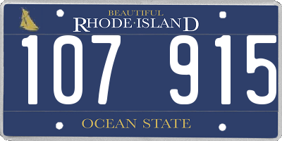RI license plate 107915