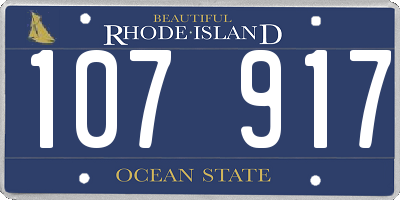 RI license plate 107917