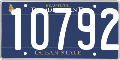 RI license plate 10792