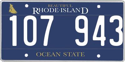 RI license plate 107943