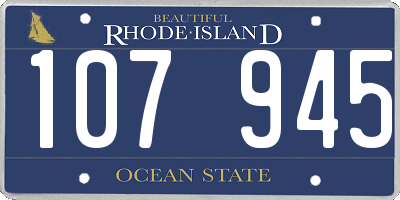 RI license plate 107945