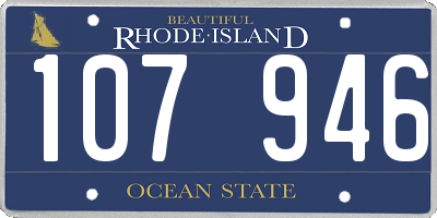RI license plate 107946