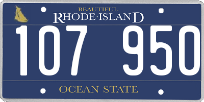 RI license plate 107950