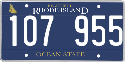 RI license plate 107955