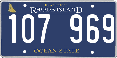 RI license plate 107969