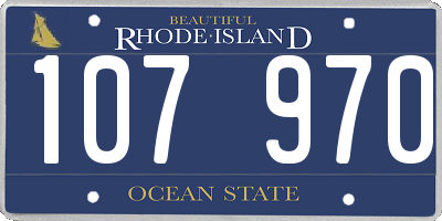RI license plate 107970