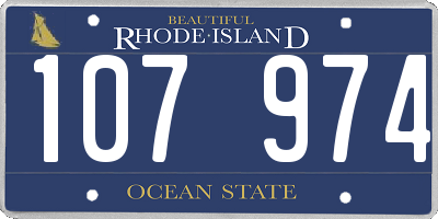 RI license plate 107974