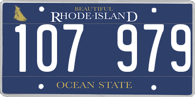 RI license plate 107979