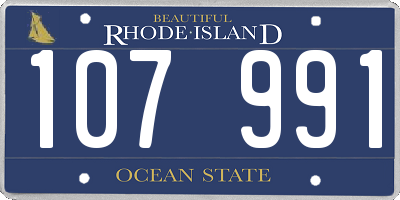 RI license plate 107991