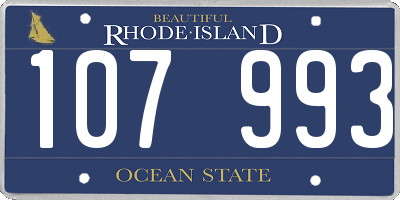 RI license plate 107993