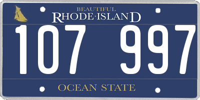 RI license plate 107997