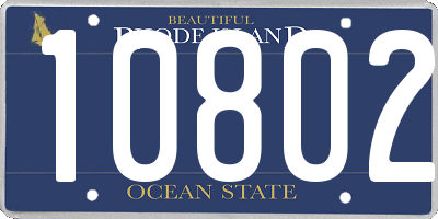 RI license plate 10802