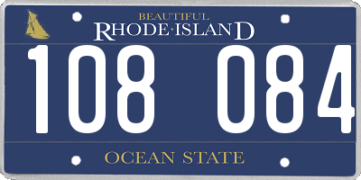 RI license plate 108084