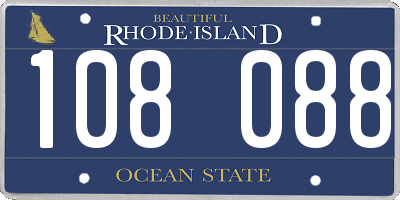 RI license plate 108088