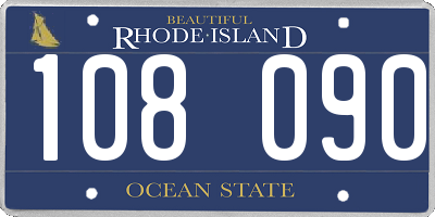 RI license plate 108090