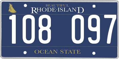 RI license plate 108097