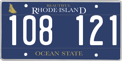 RI license plate 108121