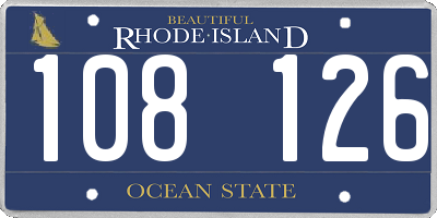 RI license plate 108126