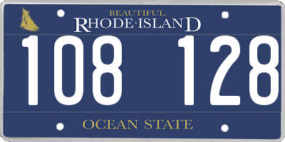 RI license plate 108128