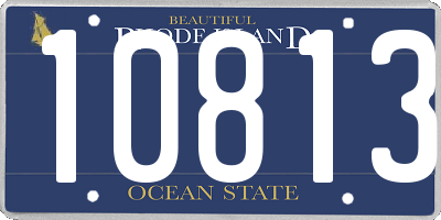 RI license plate 10813