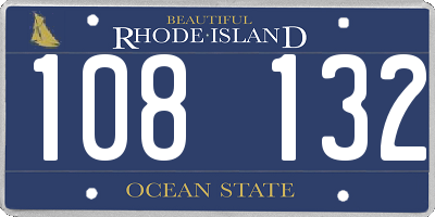 RI license plate 108132
