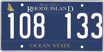 RI license plate 108133