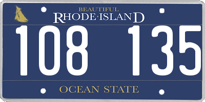 RI license plate 108135