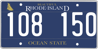 RI license plate 108150