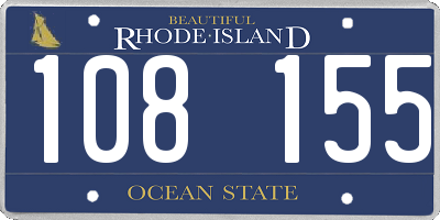 RI license plate 108155