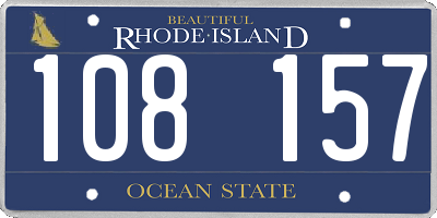 RI license plate 108157
