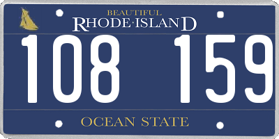 RI license plate 108159