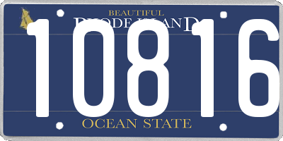RI license plate 10816