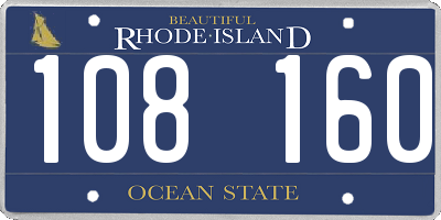 RI license plate 108160