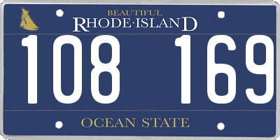RI license plate 108169