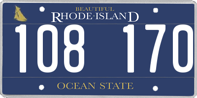 RI license plate 108170