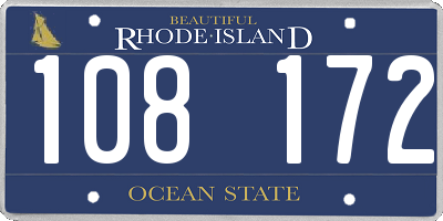 RI license plate 108172