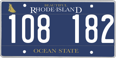 RI license plate 108182