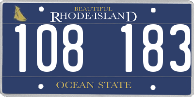 RI license plate 108183