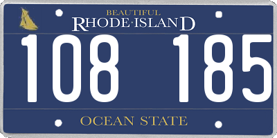 RI license plate 108185