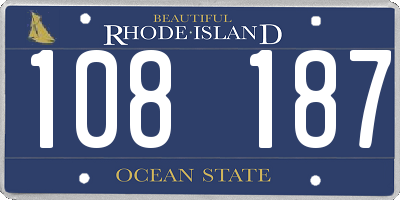 RI license plate 108187