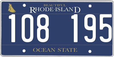 RI license plate 108195