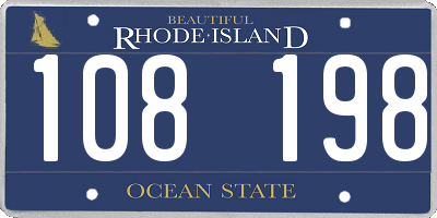 RI license plate 108198